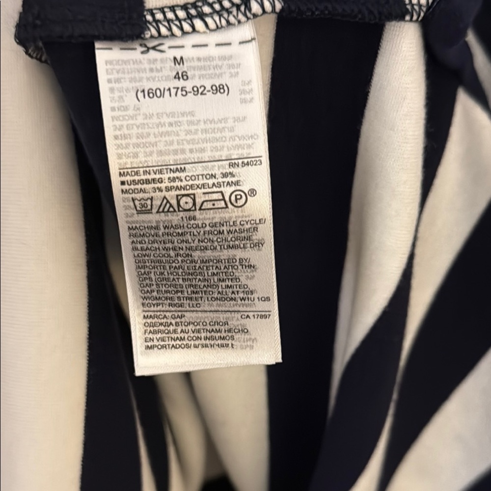 NWT Gap Striped Navy and White Sleeveless Dress - Picture 3 of 5